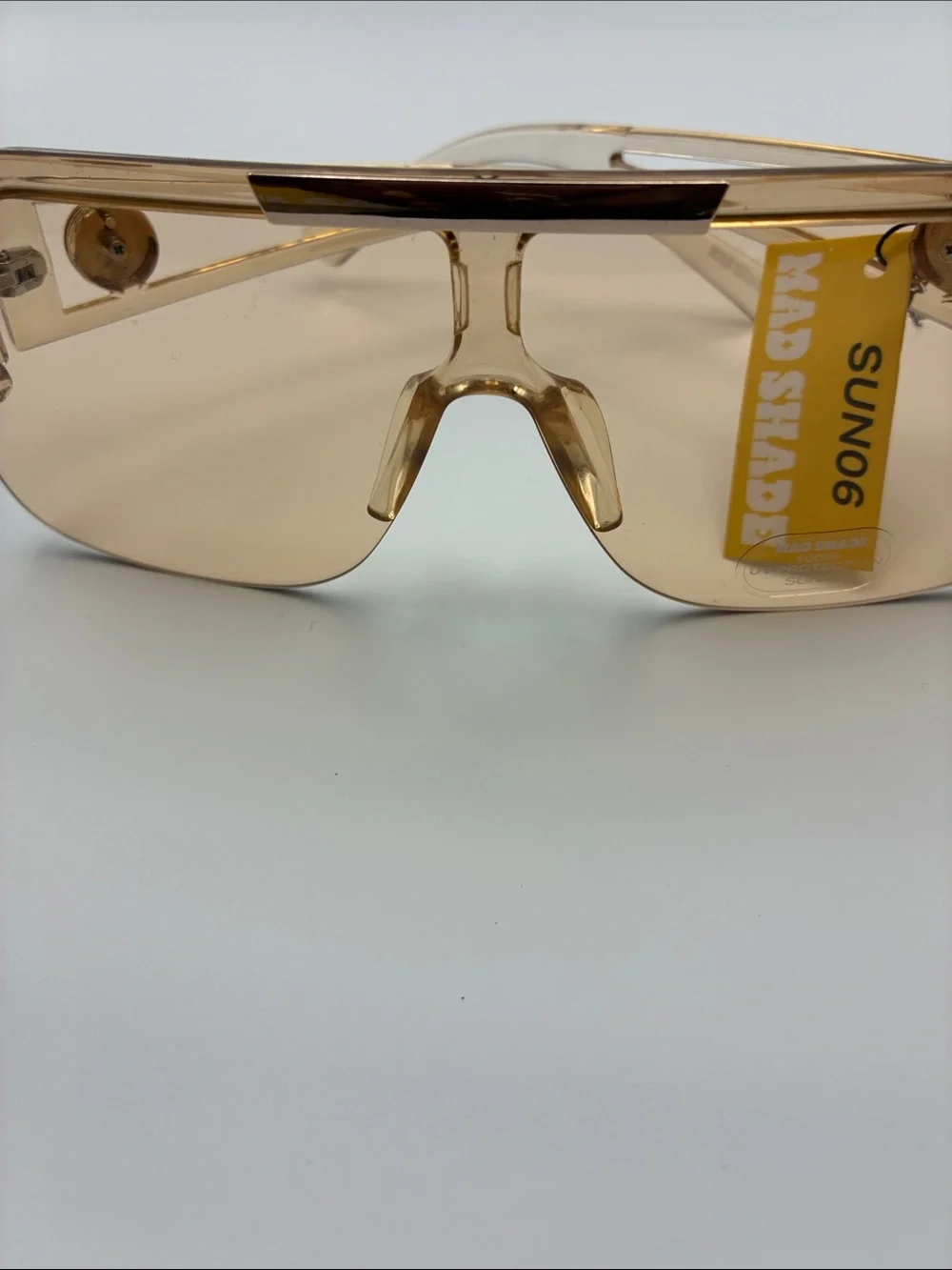 Women’s Shield Sunglasses in Light Amber